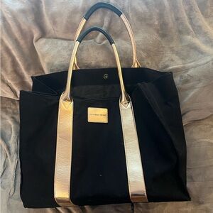 Victoria's Secret Black and Gold Elegant Tote